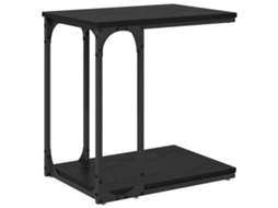 Mesa Lateral Carvalho Preto 50x35x52 cm Madeira Processada MAISON EXCLUSIVE