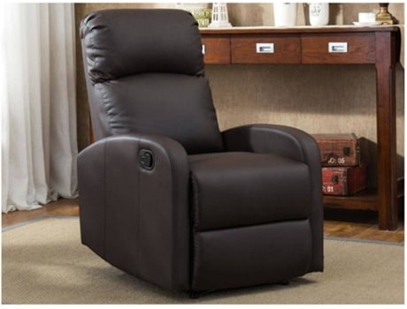 Cadeirão VENTE-UNIQUE Isao (Castanho - Pele Sintética - 101x65x91 cm)