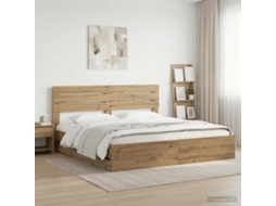 Vidaxl Bed Frame With Storage And Headboard Artisan Oak 180 X 200 Cm