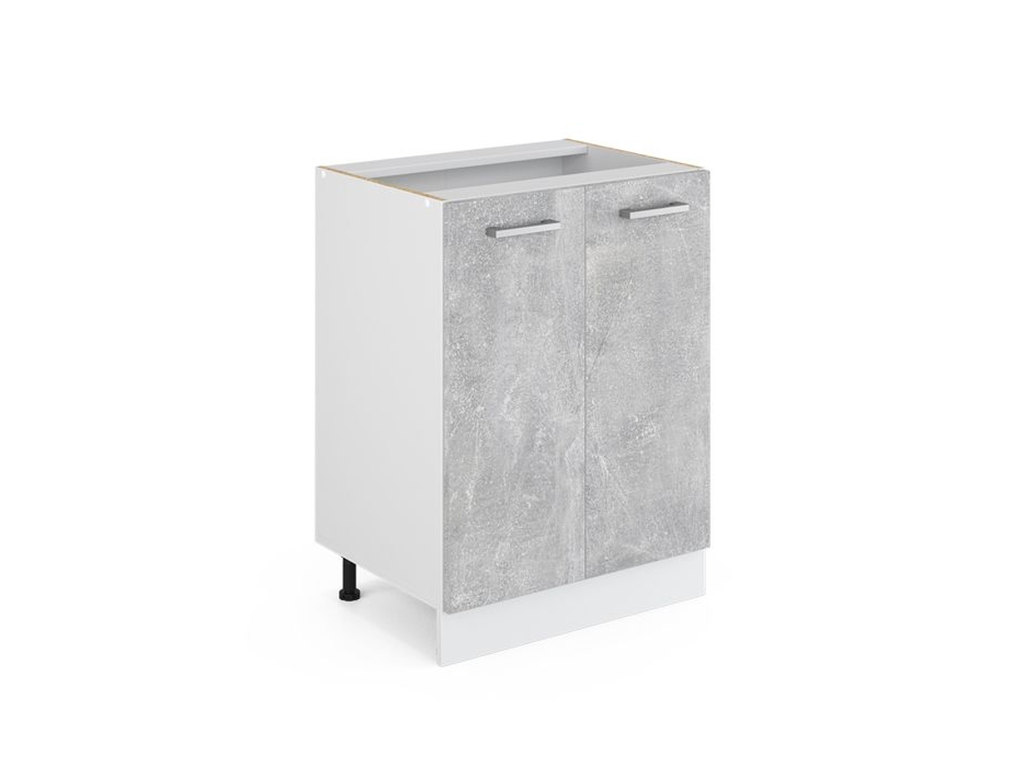 Móvel baixo de cozinha R-Line, 60 cm sem bancada, Concreto, Vicco