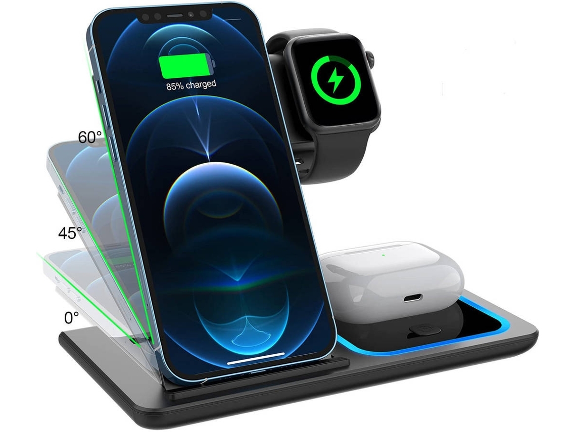 Carregador Sem Rápido Certificado para iPhone 13 Pro/12 Pro/13 Pro Max/SE/13/12/XS/8/XR/11 YIZHOOD Seda Preto
