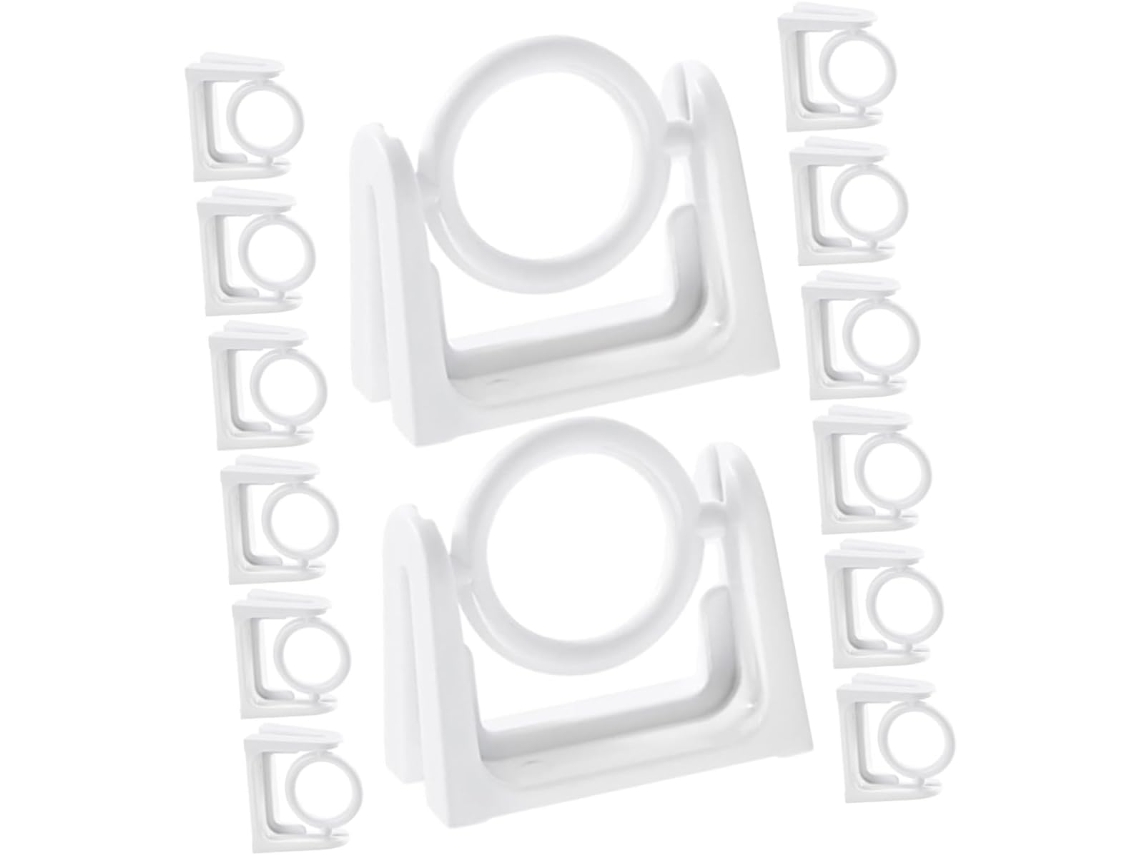 Conjunto De 30 Suportes Adesivos Para Varão De Cortina Conjunto De 30 Suportes Adesivos Para Varão De Cortina, Ganchos De Plástico Auto