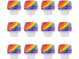 Puxadores E Maçanetas Quadradas Para Armários De Cozinha, Conjunto De 12 Peças, Cores Vibrantes E Alegres Com A Frase