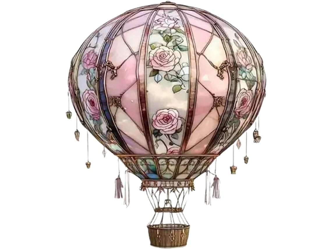 Balão de Ar Quente Solar em Acrílico Decoração de Parede para Pendurar na Janela Captador de Luz para Jardim, Varanda CHABERLU