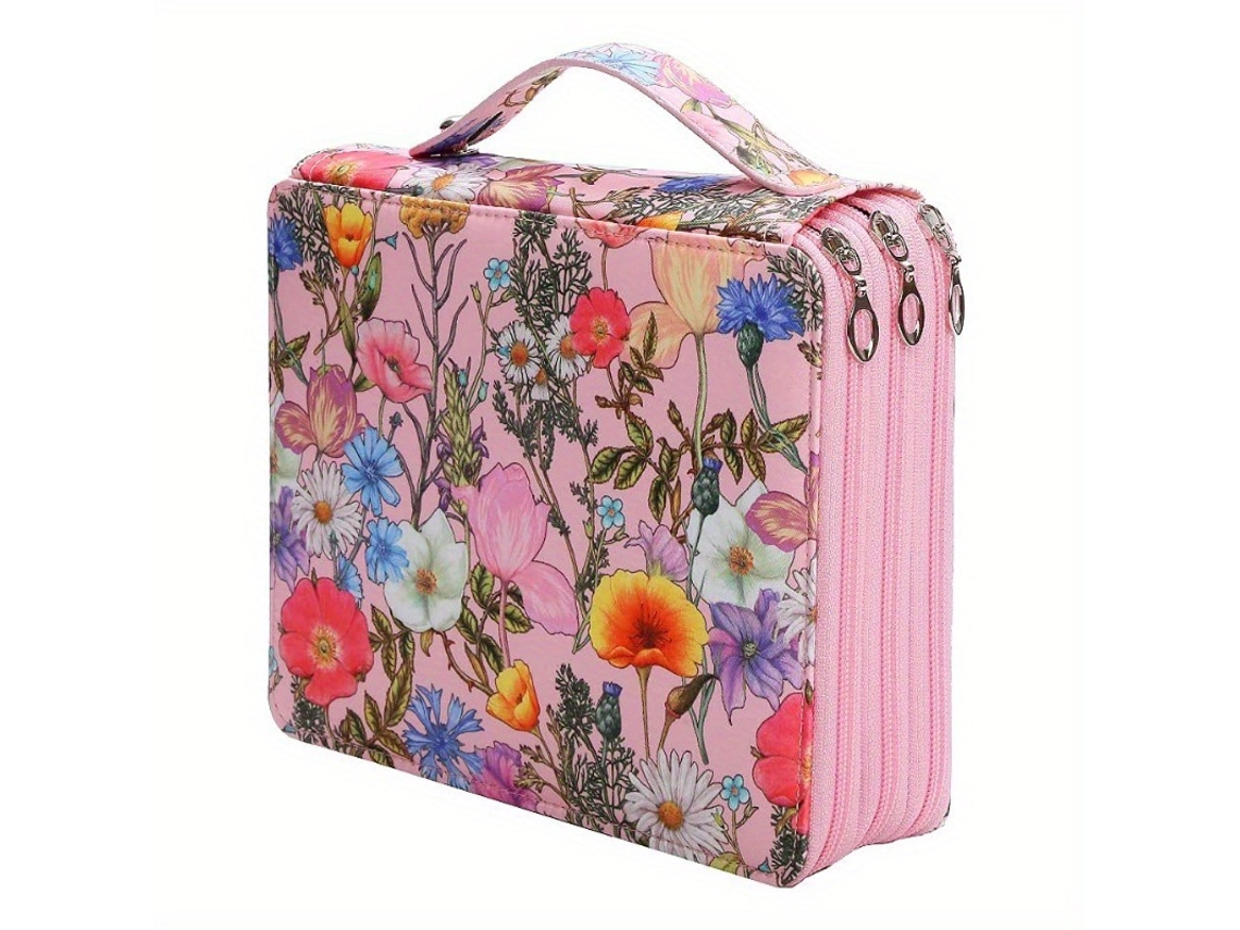 Estojo para Lápis, Portátil, Floral, Estudantes AQUAFORGE