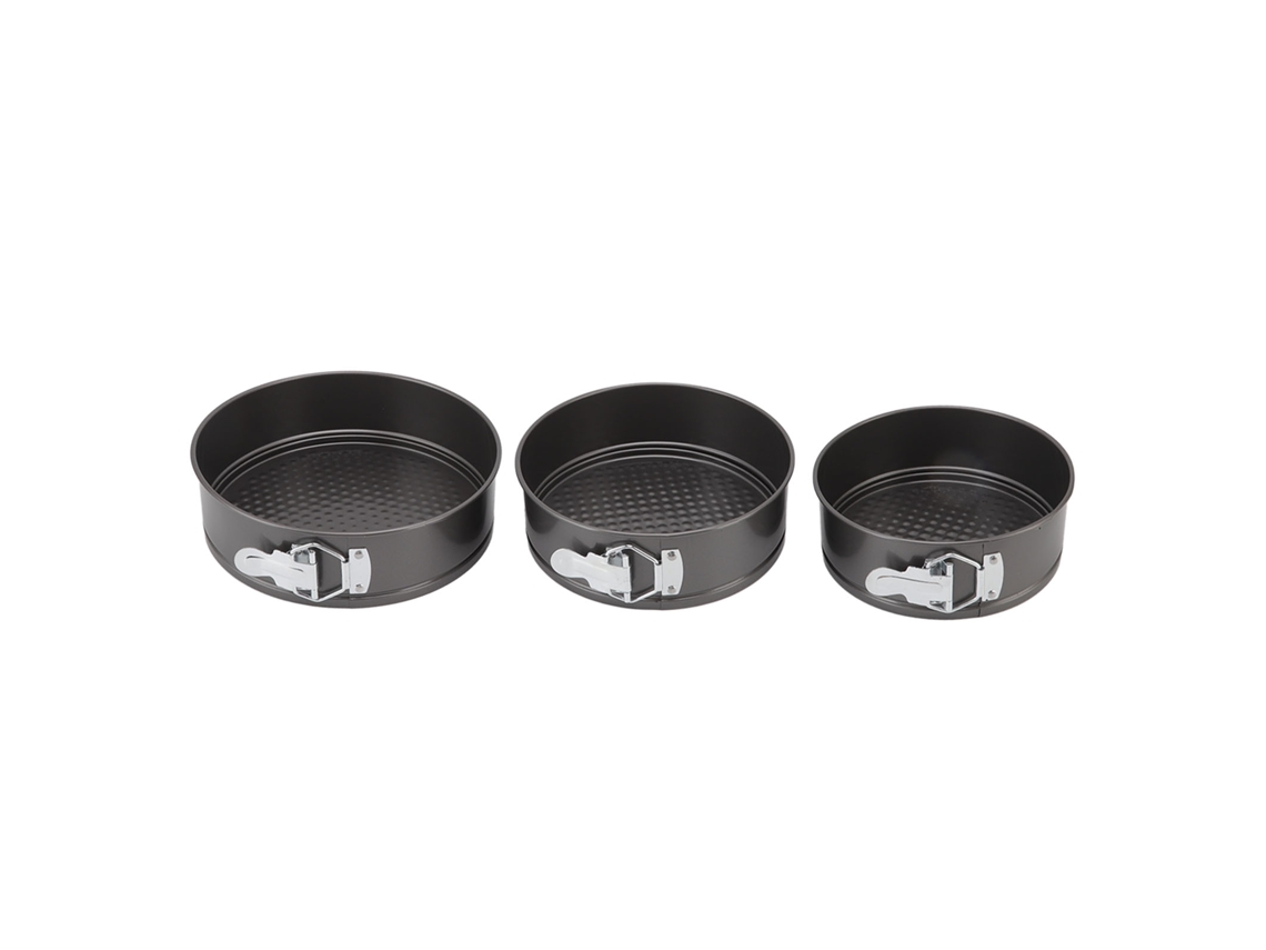 Conjunto De 3 Moldes De Pastel Desmontáveis Antiaderentes Para Cheesecake Pizza Pan 18/20/22 Cm