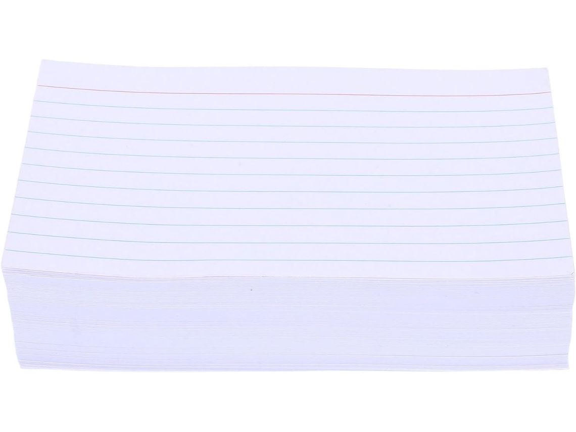 5 X 7, 5 Cm Para Estudo E Preparação De Apresentações, 400 Fichas Pautadas: Horizontais De 12