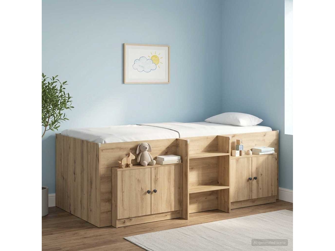 Vidaxl Armário De Armazenamento Para Cama Loft 2 Unid.