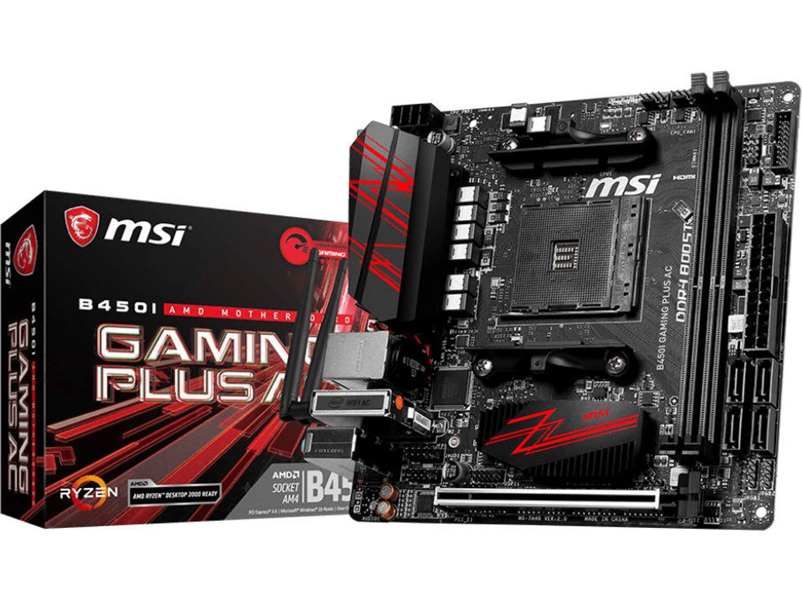 Motherboard MSI B450I Gaming Plus (Socket AM4 - AMD B450 - Mini ITX)
