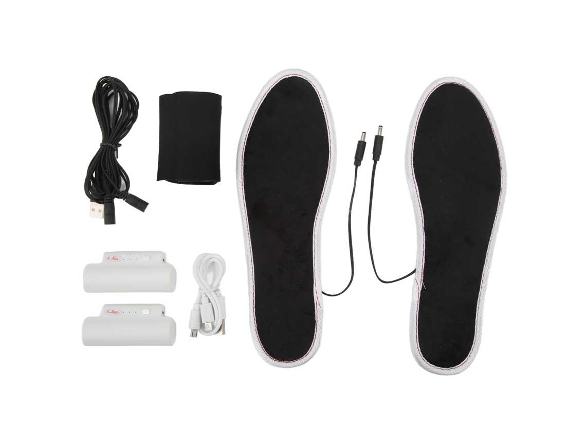 Plantillas de Calzado Eléctricas, Calefactadas, 2 Piezas, 3 Níveis, Usb, Transpiráveis, para Botas, Tamanho 39-40 S/MARCA