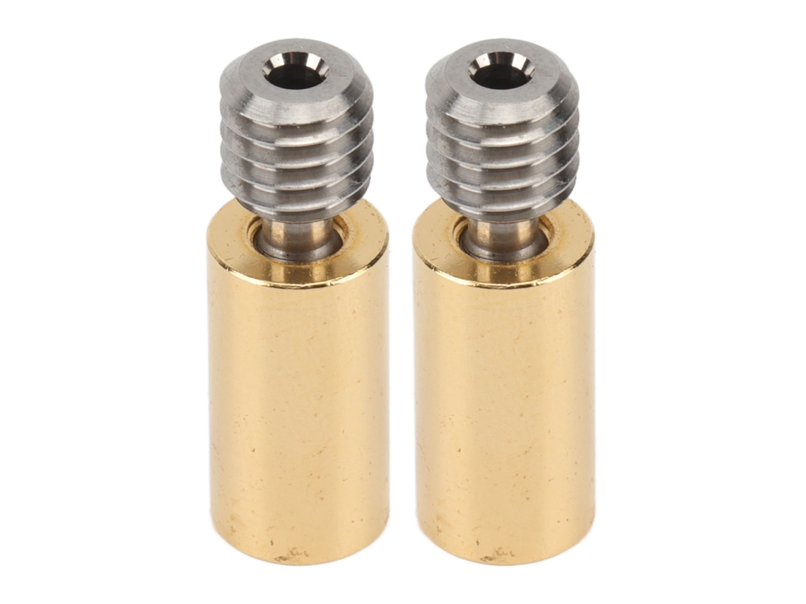 2pcs Heatbreak Bimetal Tubo De Alimentação Cilindro Térmico Titânio Latão Acessórios Impressora 3d