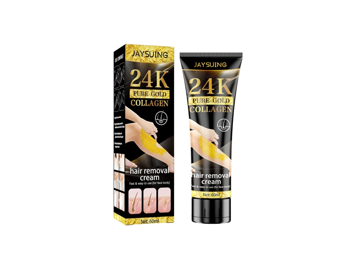 Creme Depilatório Ouro 24k com Colágeno, Cuidado Premium para a Sua Pele LAXISCREED