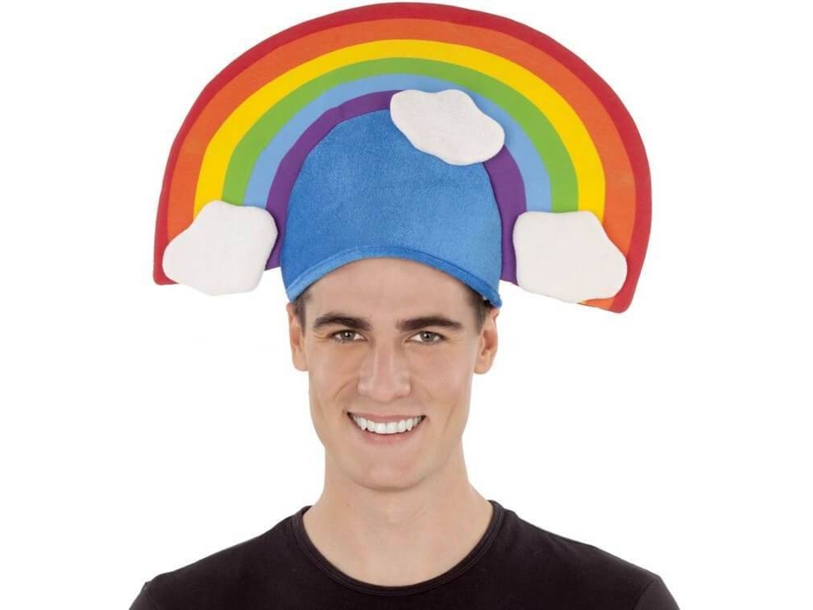 Chapéu DISFRAZZES Arco Iris E Nuvens (Tam: Tamanho Único )