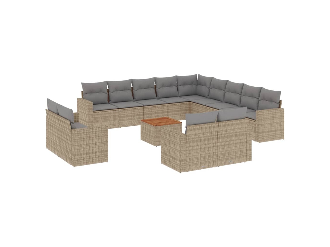Garden Sofa Set, Garden Sofa Sets Vidaxl Bege Rattan / Vime (n/a)