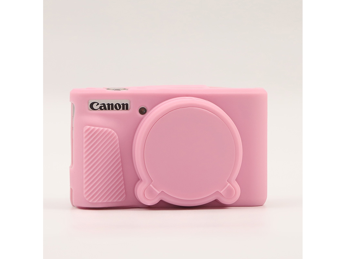 Capa CHRUI para Powershot Sx740/sx730 Silicone com Tampa da Lente Rosa