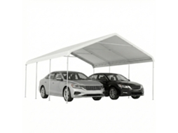 Barraca de Garagem Portátil com Estrutura de Aço, 5x6 M Creme