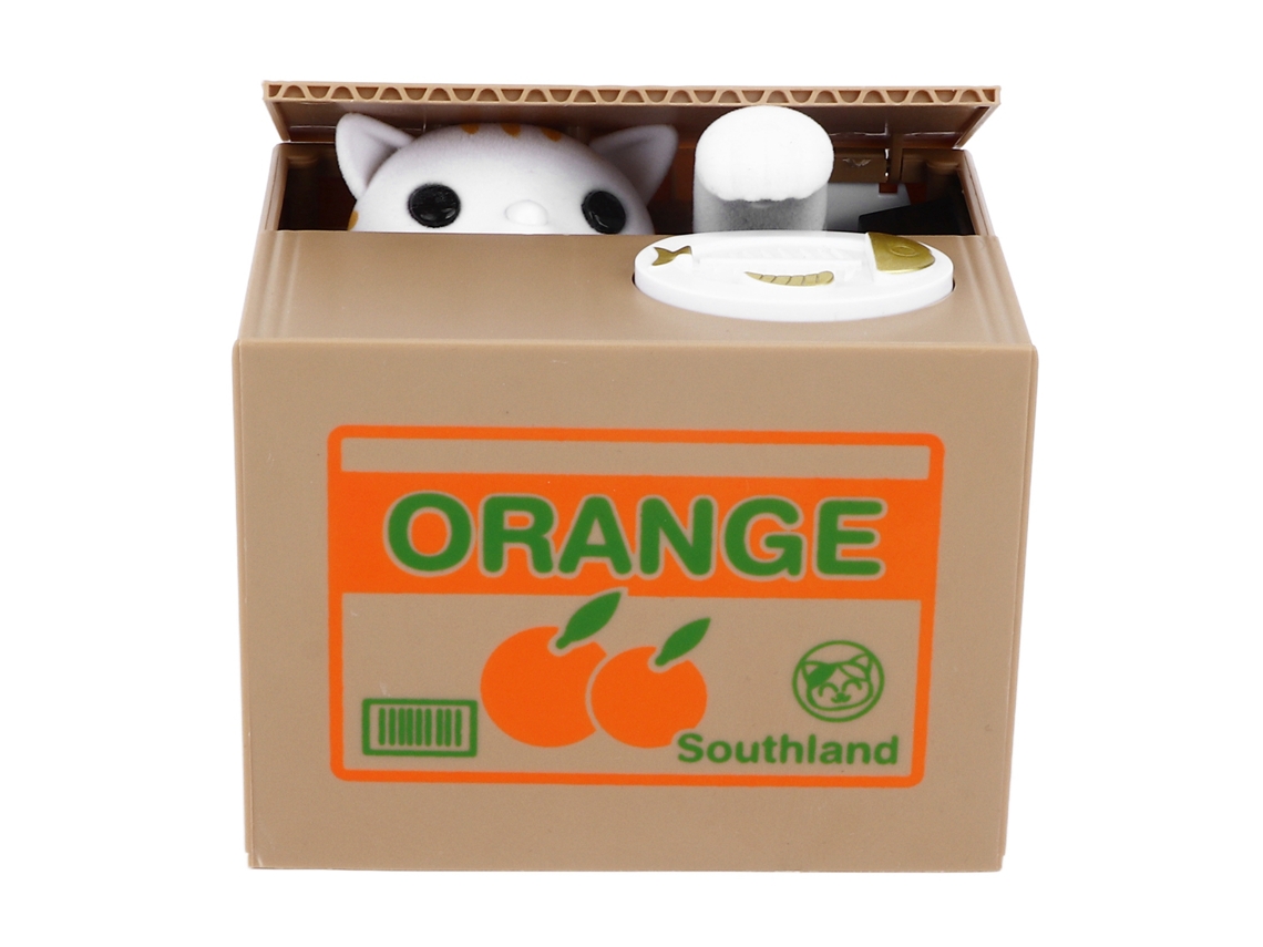 Gato Branco Inglês, Cofrinho Automático Engenhoso E Fofo Que Rouba Moedas, Ideal Para Crianças Aquaforge