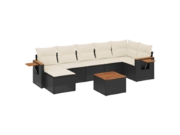 Garden Sofa Set, Garden Sofa Sets Vidaxl Preto Rattan / Vime (n/a)