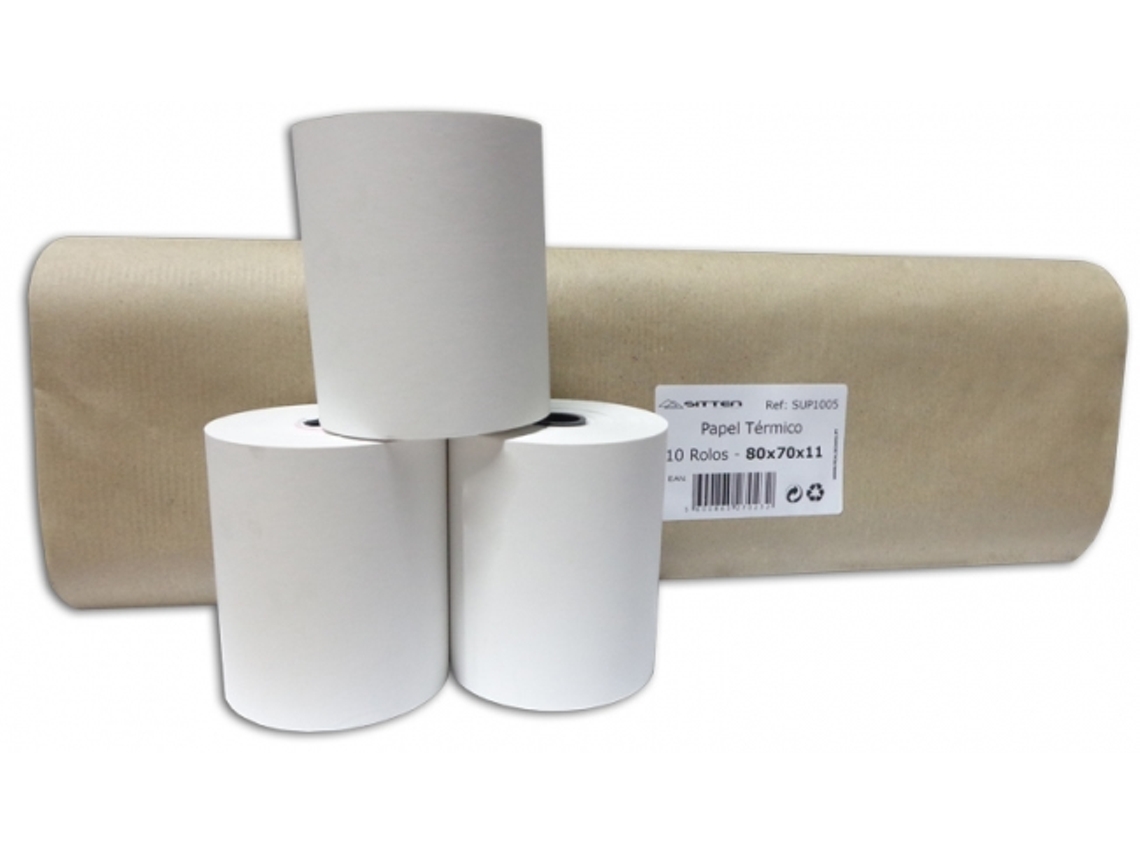 Pack 10 Rolos Fita Térmica SITTEN 80x70x11