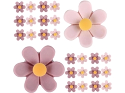 Conjunto De 50 Tachinhas Decorativas Com Design Floral Tridimensional, Em Plástico E Metal, Para Quadros De Cortiça Em
