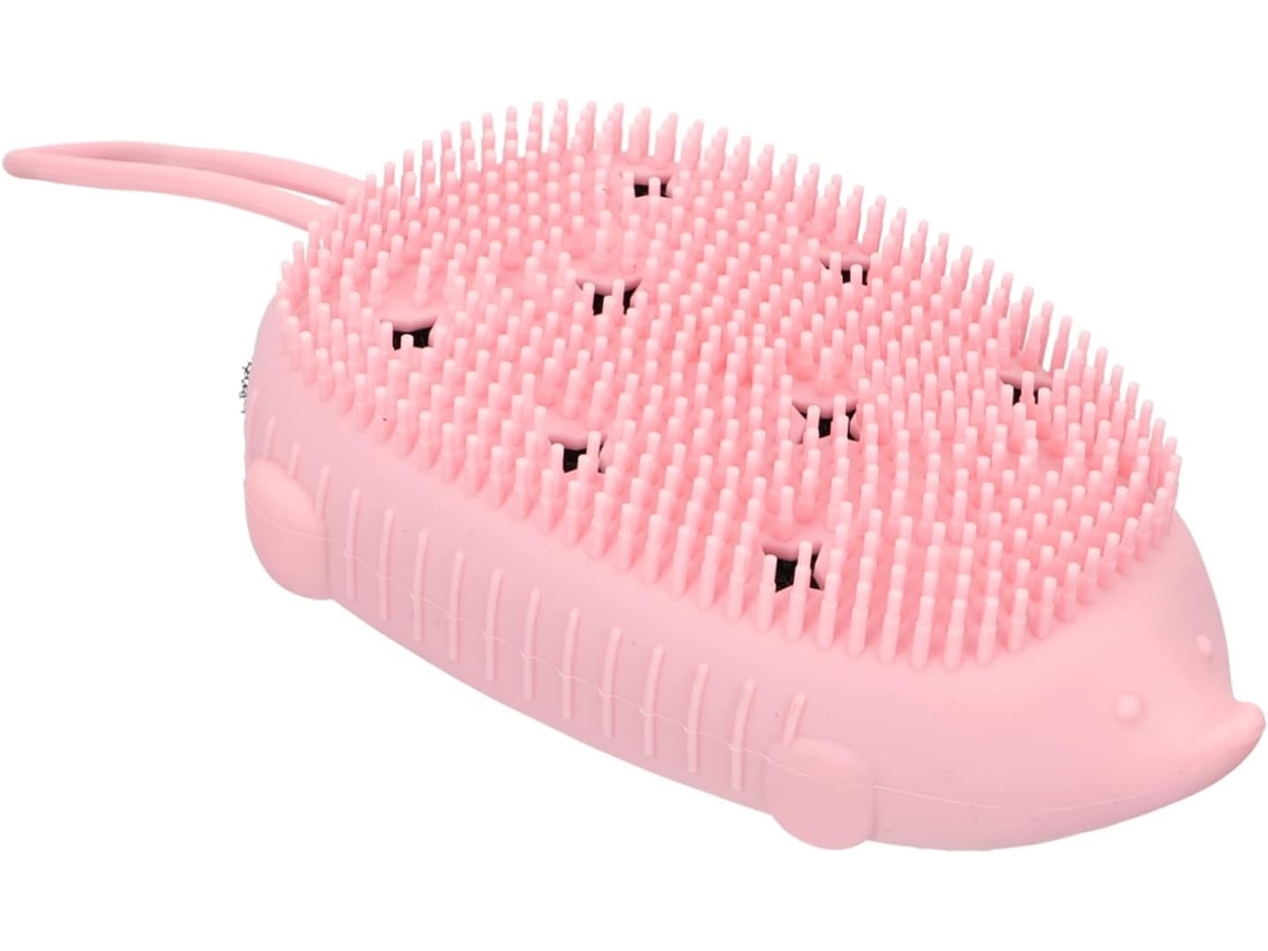 Lurelia Acessório De Duche Com Escova De Silicone Para Banho, Dupla Face, Cerdas Macias E Pega Ergonómica, Uso Diário