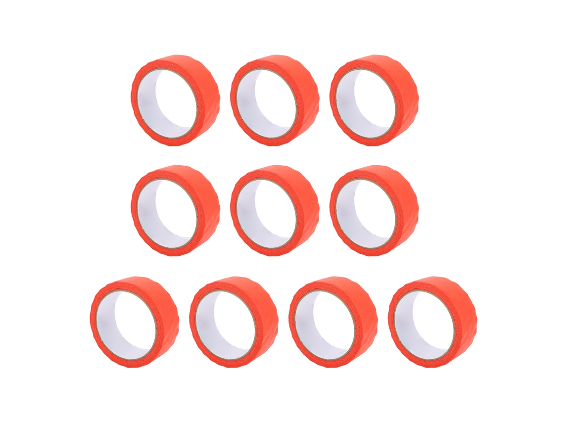 10 Peças De Fita Masking Vermelha Para Pintura, Decoração Residencial E Artesanato, Interior E Exterior