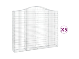 Gabion Basket, Gabion Baskets Vidaxl Prateado Ferro (200 X 30 X 160/180 Cm)