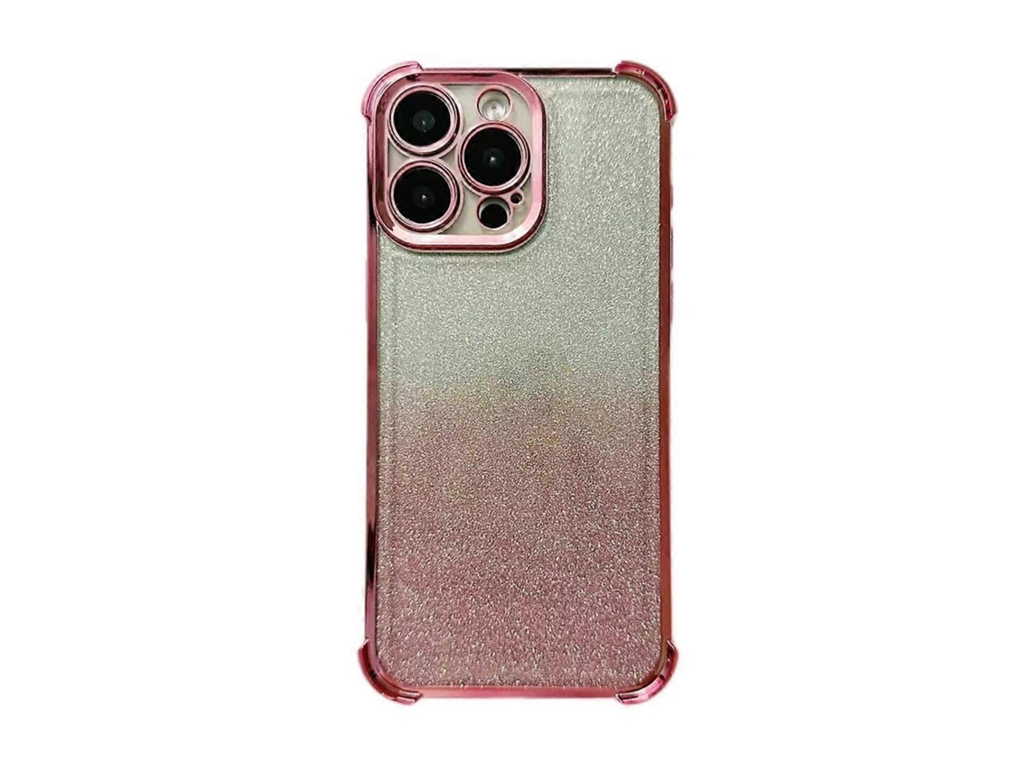 Capa De Celular Tpu Com Glitter Eletropolado E Quatro Cantos À Prova De Choque