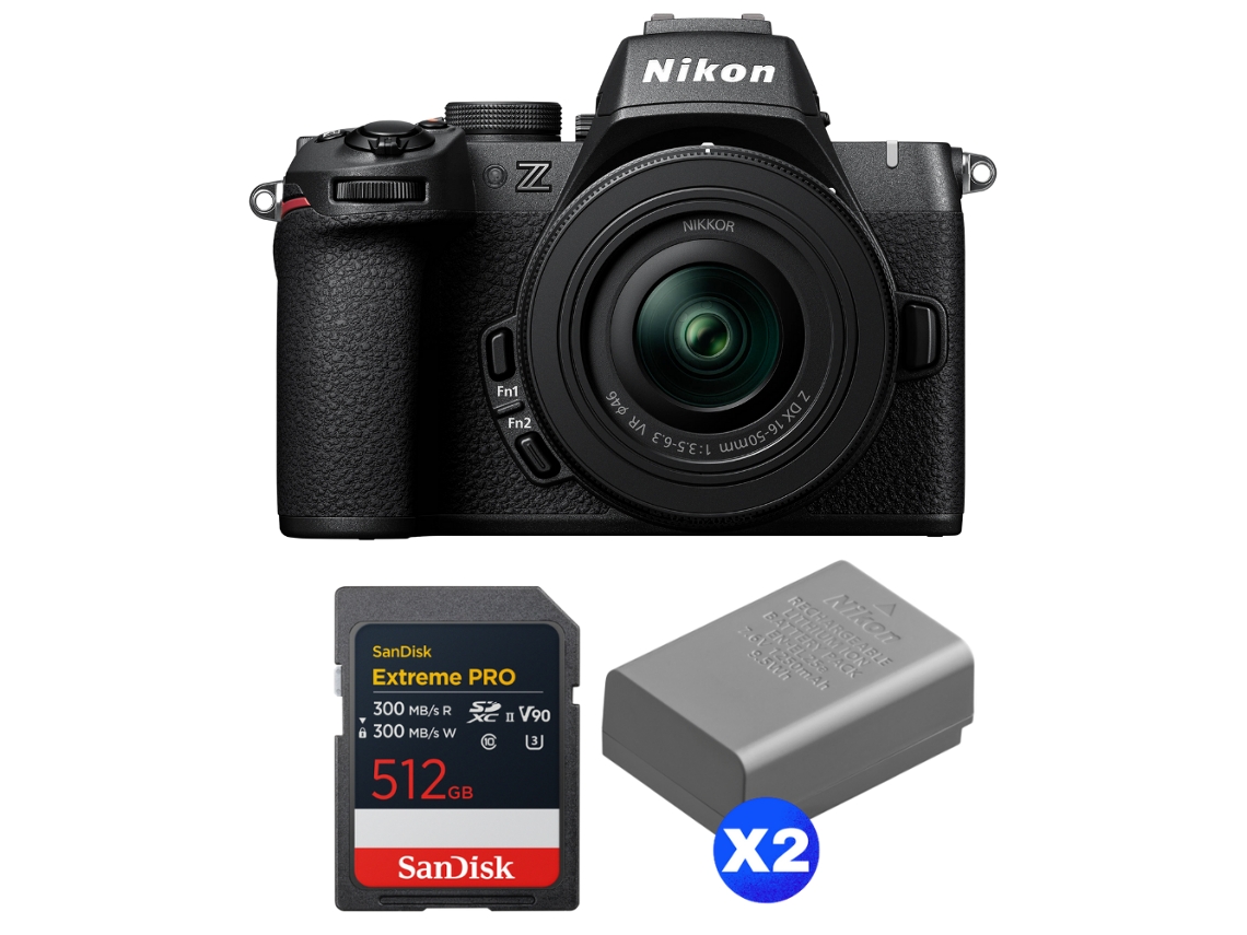 Z50 Ii + 16 50mm F/3.5 6.3 Vr + 1 Sandisk 512gb Extreme Pro Uhs ii Sdxc + 2 Nikon En el25a + Ebook “20 Dicas para Fotos Que Impressionam” NIKON