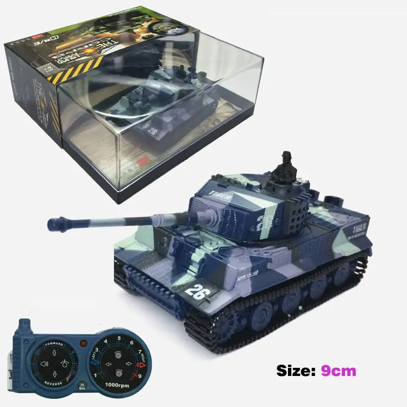 Mini tanque com controle remoto, recarregável, carro elétrico com controle remoto infravermelho de 27 MHz.