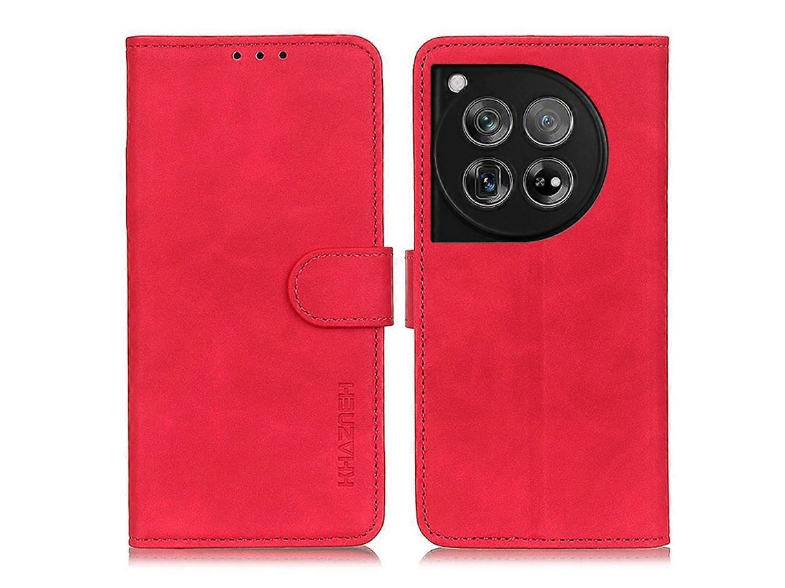 Capa Fólio Para Oneplus Oneplus 12 5g Veanxin Pele Retro