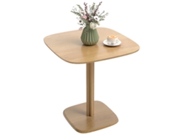 Mesa De Jantar Para 4 Pessoas, De Cozinha Em Estilo Moderno Com Tampo Em Imitação De Madeira, 70 X 70 Cm, Natural.