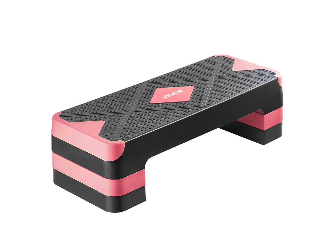 Plataforma de exercícios aeróbicos Vevor 28" x 11", ajustável em 4 níveis, vermelha