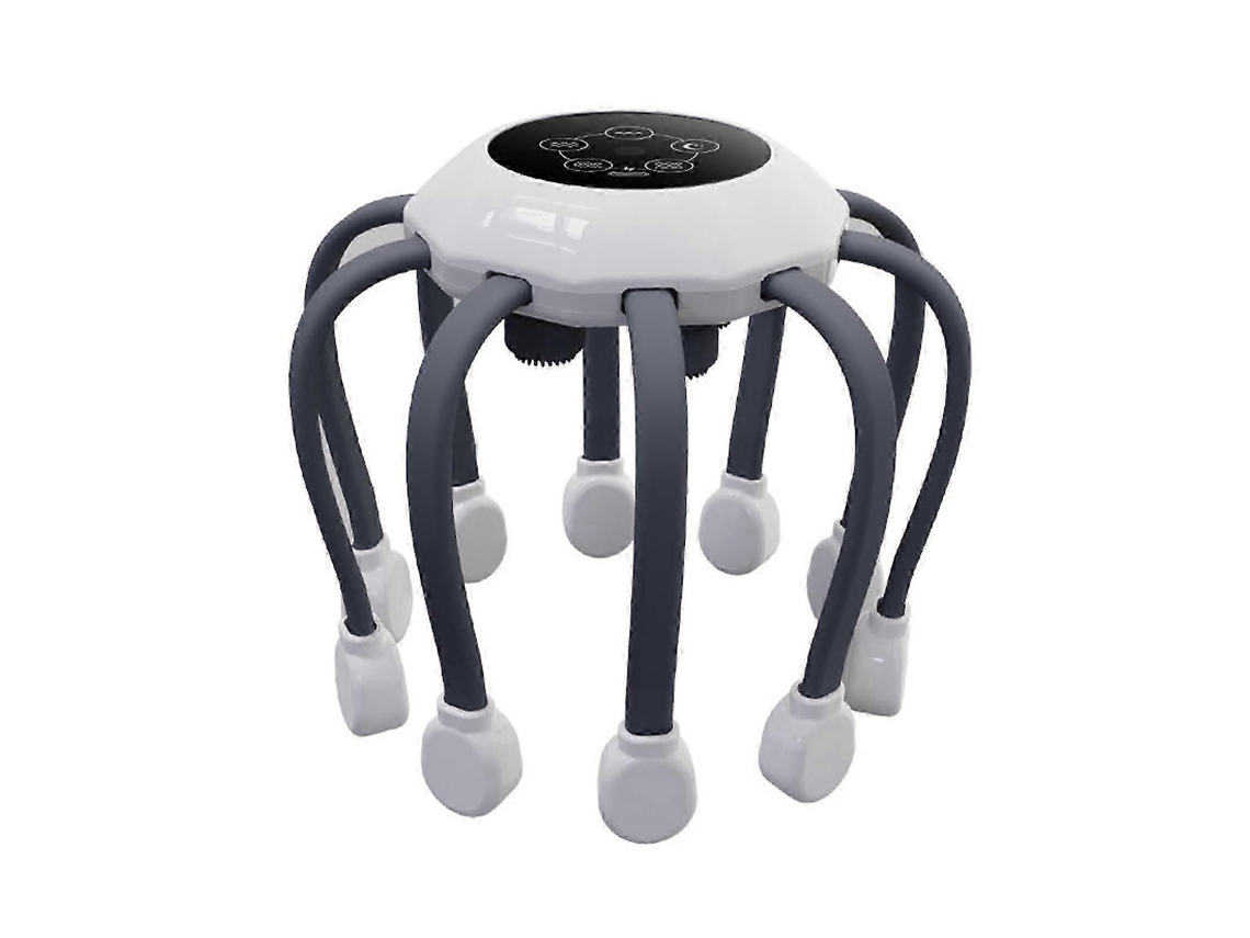 Massageador De Couro Cabeludo Ultra 360 Graus, Massageador De Cabeça Elétrico Vibratório Com 4 Contatos, Relaxante Para O Couro Cabeludo, Massage