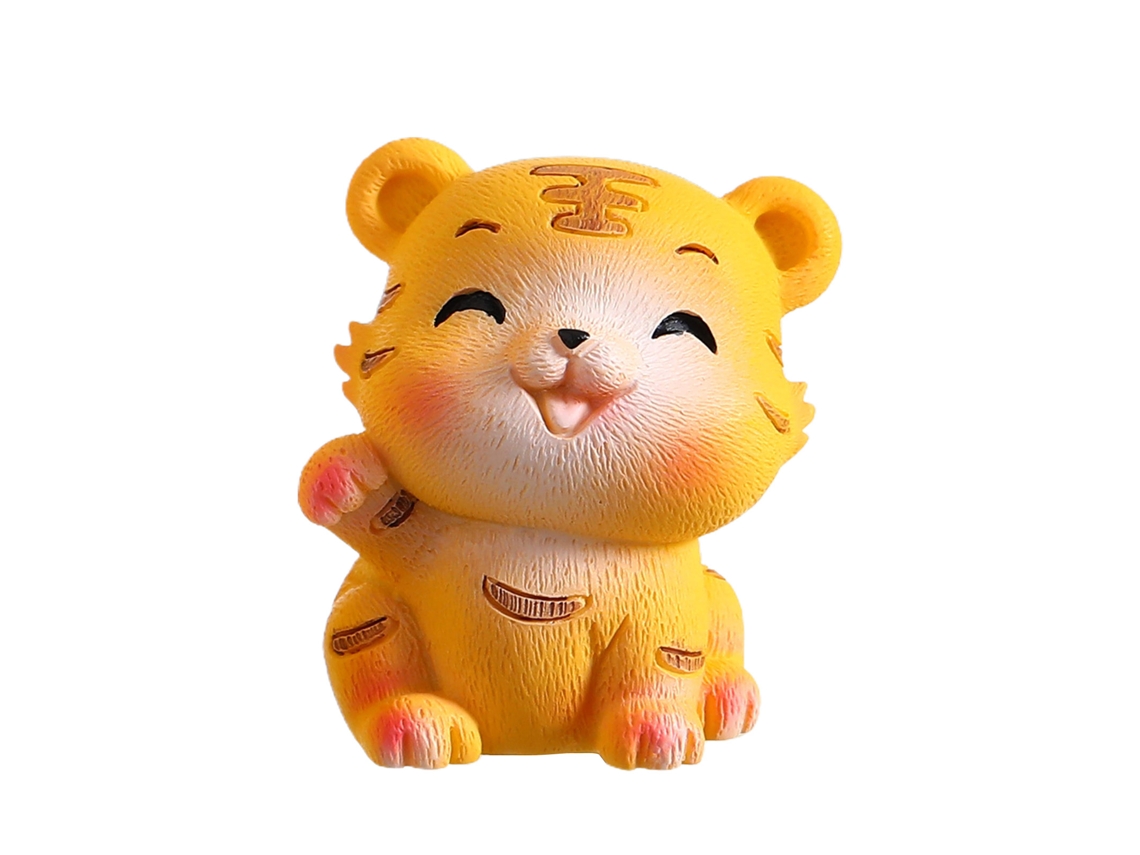 Decoração Mesa Cute Tigre Resina 4.5x4.5x5cm