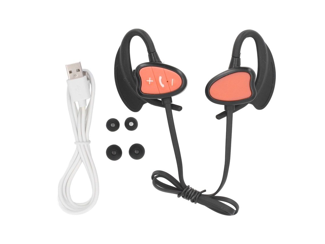 Fones De Ouvido Para Nadar Ipx8 Bluetooth 5.4 Com 32gb Cor Laranja