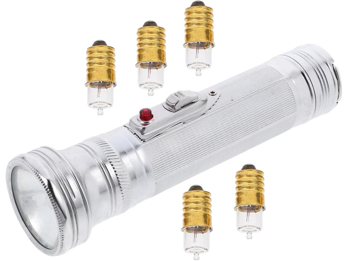 Lanterna De Bolso Estilo Vintage, Clássica Retrô, Em Metal, Com Led Para Camping.