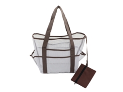 Bolsa de praia grande em malha Oxford para guardar ferramentas e brinquedos.