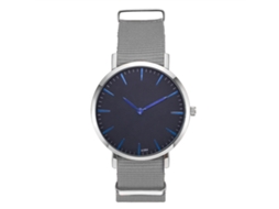 Reloj De Pulsera Hombre Moda Casual Cuero Gris De Nylon Con Cuarzo