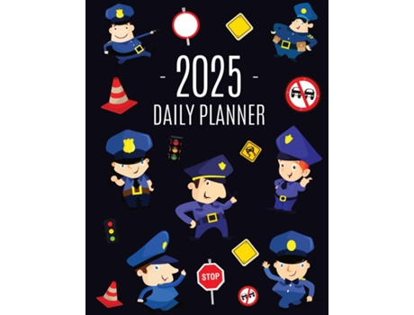 Livro Police Planner 2025 Cool Daily Organizer January-December Stylish Blue Policeman Weekly Agenda for Law amp Order de PimPom Pretty Press (Inglês)