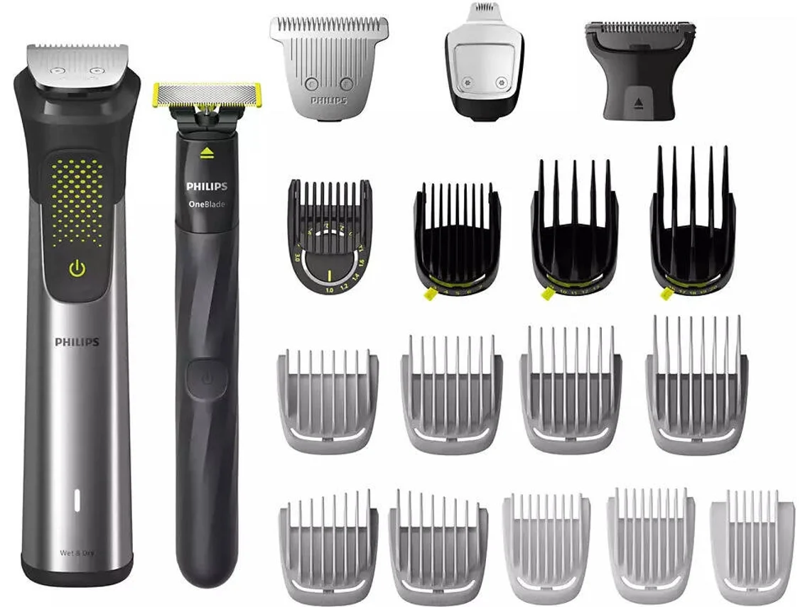 Aparador Multifunções PHILIPS MG9553/15 (Autonomia: 120 min aparador/ 30 min OneBlade - Bateria)