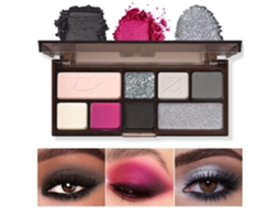 Paleta De Sombras 8 Cores Preto Rosa Rosa Cinza, Altamente Pigmentada, Paleta De Olhos Esfumados De Longa Duração Ehstmind (rosa Preta)