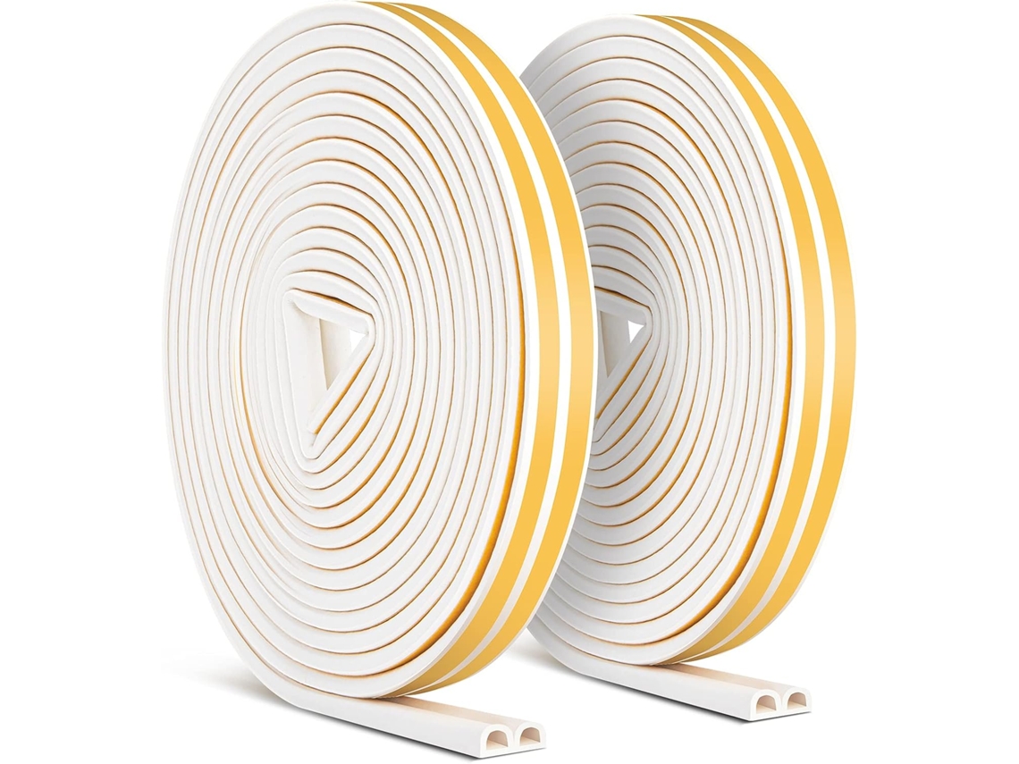 Fita De Vedação De 20 Metros, De Autoadesiva Anticolisão De Isolamento Acústico D-profi, 9 Mm X 6 Mm