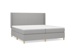 Box Spring Bed, Box Spring Beds Vidaxl Cinzeto Tecido (200 X 200 Cm)