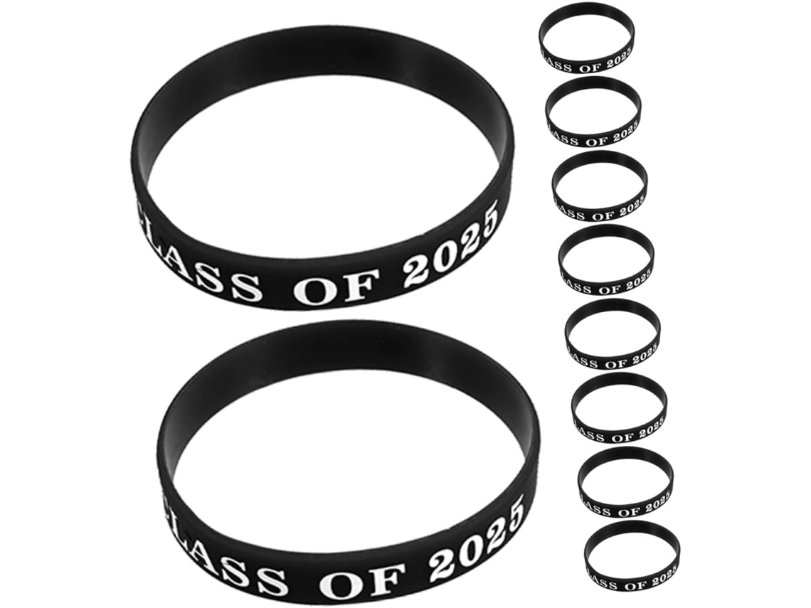 Pulseiras De Silicone Happyyami, Pacote Com 10 Unidades, Pulseiras De Borracha Para Decoração Festas Temáticas Formatura