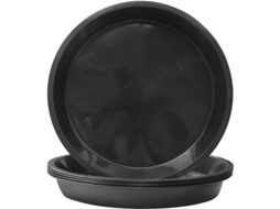 5 Pratos Para Vasos De Flores Pretos Redondos 26cm Pratos De Plástico Para Plantas Jardim Interior Exterior