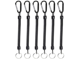 Conjunto de 6 Linha Pesca com Mosquetão, Prendedor, Alicate, Armazenamento Seguro AQUAFORGE