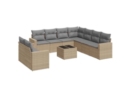 Garden Sofa Set, Garden Sofa Sets Vidaxl Bege Rattan / Vime (n/a)