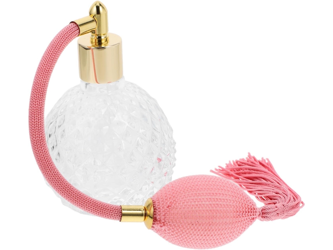 Frasco De Perfume Vintage De Vidro, Elegante E Finamente Trabalhado, Recarregável, 100ml, Para