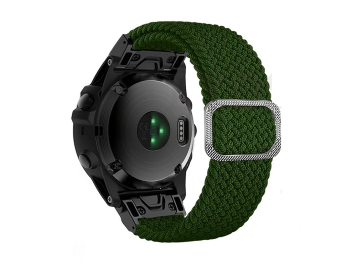 Bracelete de Nylon 26Mm Ajustável com Fivela para Garmin Fenix 7X/Fenix 3/3 Hr Verde